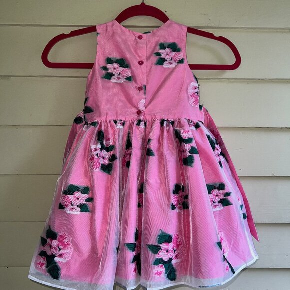 PIPPA & JULIE Pink and green floral toddler dress - Picture 5 of 9